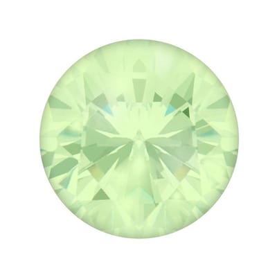 Quiges - Eligo Verwisselbaar Glas geslepen 8 mm Rond Zirkonia Licht Groen voor Zilveren Ring - 8 mm - ER8R009