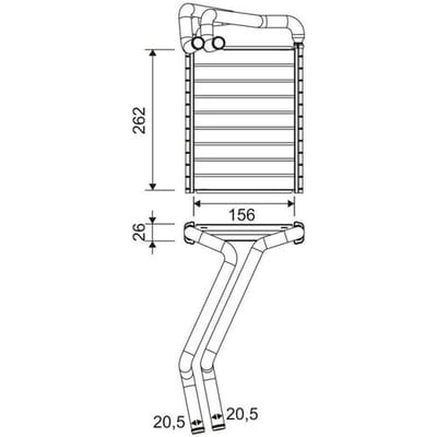 Warmtewisselaar, interieur verwarming VALEO 811655