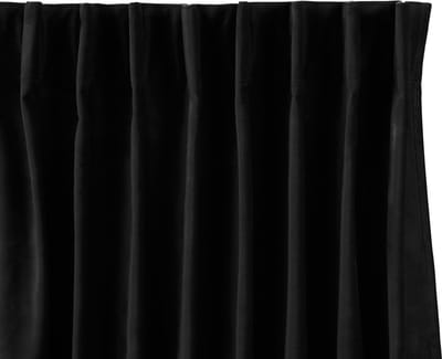 Lifa Living - Fluwelen Gordijn - Zwart - Gordijnen met 10 Ophanghaken - Verduisterend - Wasbaar - Kreukherstellend - Kleurvast - 150 x 250 cm - 1 Stuk