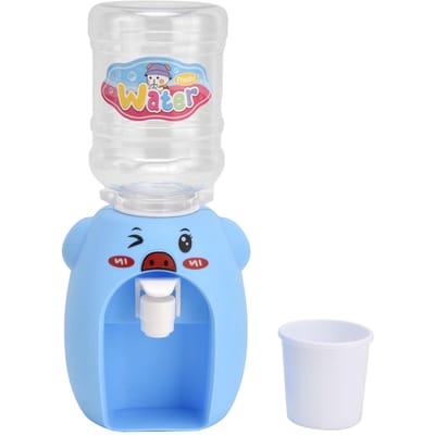 Mini Cartoon Drinkwaterdispenser Speelgoed Simulatie Waterdispenser Keukenspeelgoed voor Kinderen Blauw Varken white