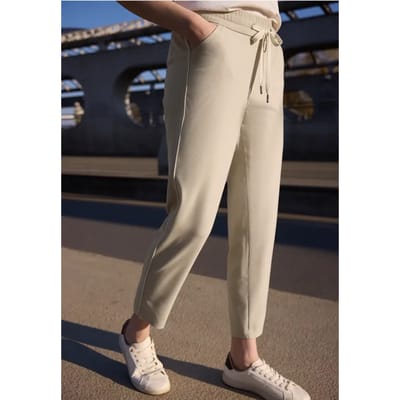 Mid Waist Slim Legs broek in Loose Fit