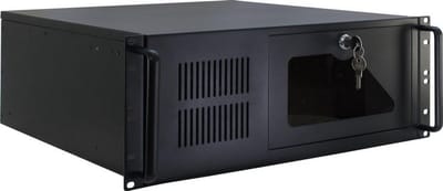 4U Rackserver Behuizing Zwart - Compatibel met 4HE Componenten - Robuuste Serverkast voor Montage