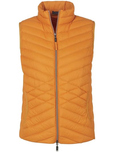Donzen bodywarmer deelbare ritssluiting Van Peter Hahn geel