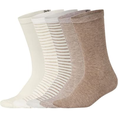 ESMARA 5 Paar sokken (crème/strepen/beige/licht beige, 35-38)