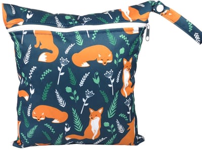 Strandtas met ritssluiting – Waterdichte strandtas – Luiertas – 28x30 cm –Vos K234