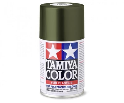 Tamiya Hobbyverf Acrylverf - TS-5 Olive Drab 1 - Matt - Acryl Spray - Verf spuitbus - 100 ml