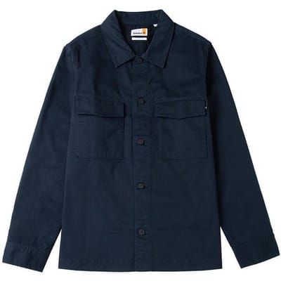 Timberland Couleur Unie Sports Extérieurs Décontracté Ample Travail Business Chemise à Manches Longues à Col Homme chemises Bleu Saphir Foncé A28QG-433 XL black