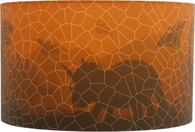 Olucia - DINO - Kinder Slaapkamer Plafondlamp - Oranje - Geschikt voor Babykamer/Tienerkamer/Kinderkamer - Vorm: Cilinder