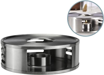Hi Rechaud warmhoudplaatje 15 cm - RVS - Zilver - Voor Theepotten/pannen - Warmhouder - Warmhouders Rechaudplaat