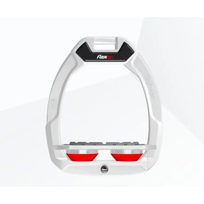 Veiligheidstrappers voor paardrijden Plat Grip Wit/Grijs/Rood Flex-On Safe-On