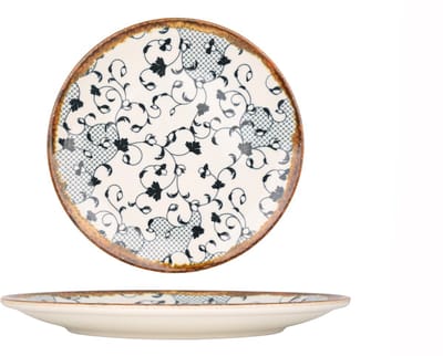 Kütahya Porselen Dinerbord - Fluer Amber - Porselein - 27 cm - set van 6