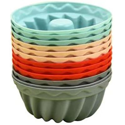 12 moules à mini bundt cakes en silicone antiadhésifs, faciles à nettoyer, outils de cuisson pour moelleux gâteaux à tube traditionnels - Gadgets de cuisine et cadeaux parfaits 12pcs