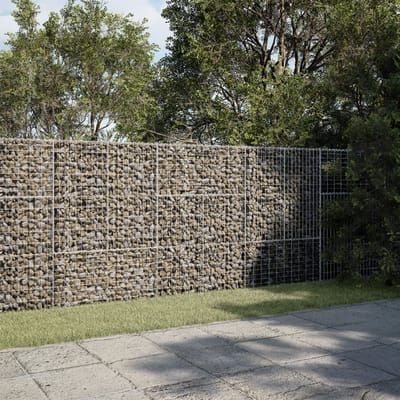 vidaXL - Schanskorf - 300x100x150 - cm - gegalvaniseerd - ijzer - zilverkleurig