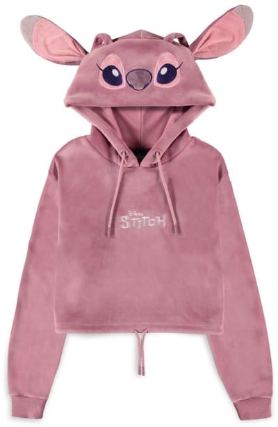 Disney Lilo & Stitch - Angel Crop Hoodie - XS - Roze
