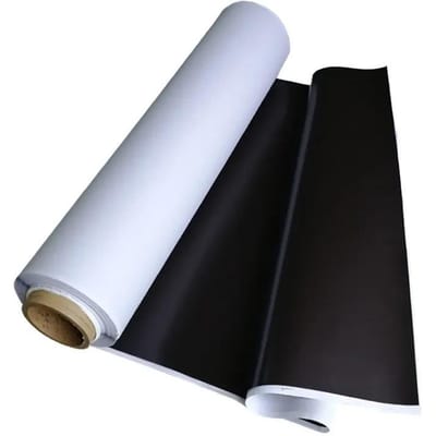 Ferromagnetische Staalfolie 0,5 mm Zwart Per Meter Met Lijm - 61/100 Cm