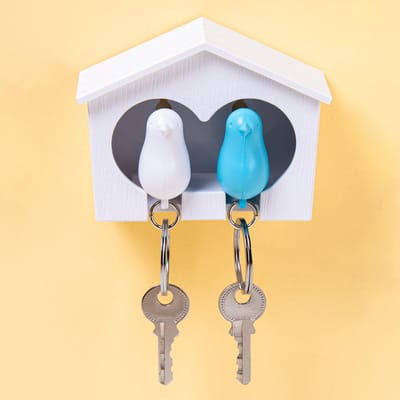 MINI Sparrow Duo Sleutelhanger - Blauw - Qualy