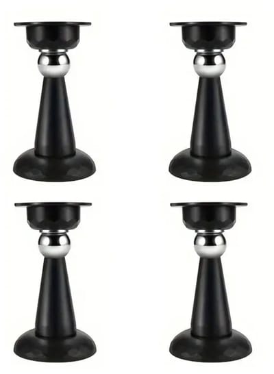 Zwart magnetische deurstopper vloerstopper roestvrij staal - 0034 zware deurstopper