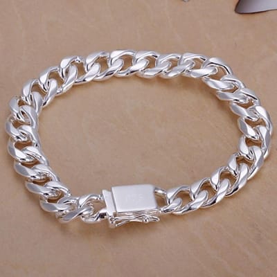 Heren Sieraden Armband 925 Sterling Zilver 10mm Breedte 20cm Dikke Delicate Mode Zilveren Armband voor Vrouwen Hoge sieraden zilver