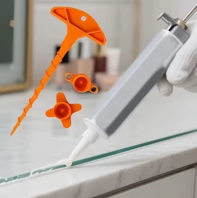 Actie4you® - Universele Kit Draaidop & Spuitmond Nozzle Cleaner – Verstopte Kitspuit Reiniger – Kitspuit hergebruiken – Kitspuit afdichtingsdop – Kit schoonmaak set