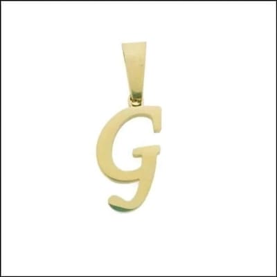 Aramat Jewels | Hangers | RVS Sierlijke Letter Hanger Initiaal Diverse Kleuren - Gepersonaliseerde Bedel | G | |14mm | Staal | Volwassenen | Verkleurd niet