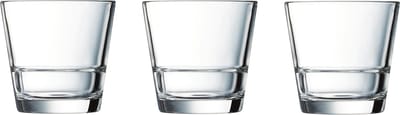 Arcoroc Waterglazen/Drinkglazen - 12x stuks - tumblers - 210 ml - transparant - stapelbaar