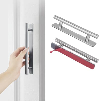 Dailygoods- Keukenkasthandgrepen Roestvrij Staal - Deurtrekhendel - Zelfklevend - 2 Stuks - 150 mm x 25 mm - Duurzaam en Sterk - Deurklink