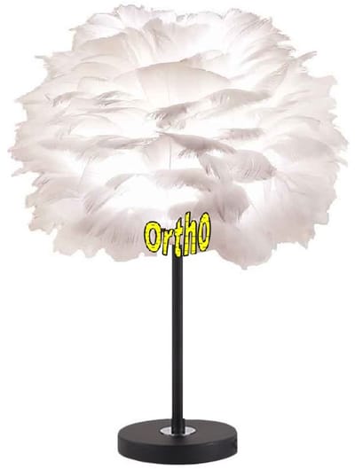 Ortho® - Verenlamp - Tafel lamp 40cm - Nachtlamp - ø 25cm - Ronde Staande Voet - R/Kl/Wit/Zwart