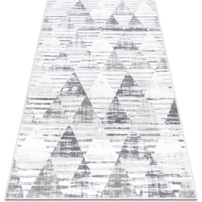 Kleden Rugsx Tapijt POLI 8408A Geometrisch wit / grijs 80x150 cm