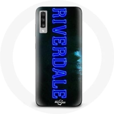 Samsung Galaxy A70 Hoesje Riverdale Series Logo Blauw blauw