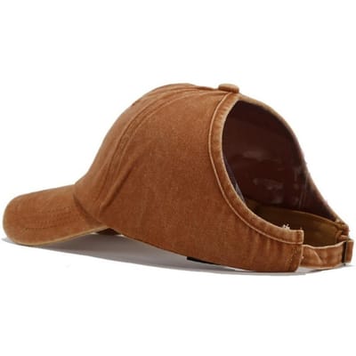 Nieuwe Retro Gewassen Backless Baseballpet Veelzijdige Zomer Buiten Zon Hoed Zon Bescherming Dames Paardenstaart Hoed Voor Dagelijks Gebruik black