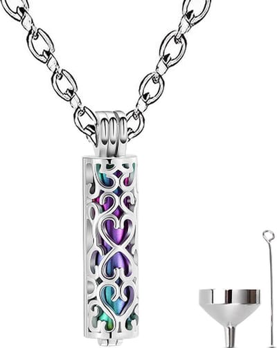 Luxe Ashanger - met Ketting - Voor As, Haren of Parfum - Assieraad - As Ketting - Gedenksieraad - Urn - Incl. As vuller en Opbergzakje - Lucky Luck