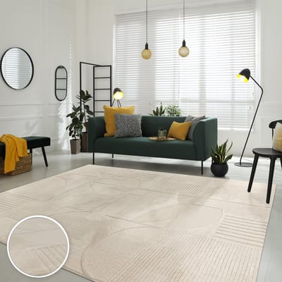 Paco Home Vloerkleed Woonkamer Laagpolig Scandinavisch Geometrisch Boho Eenkleurig 80x150 cm