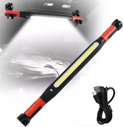 Magnetische Onderhoudslamp - COB Oplaadbare LED Werkbalk voor Auto Onderhoud - Ultra Helder Magnetisch Licht met Haak - Geschikt voor Garage en Mechanica - Rode Kleur