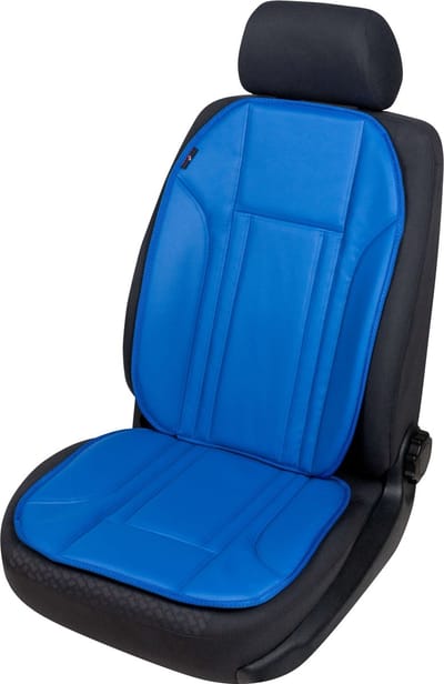 Stoelbekleding van kunstleer, universele stoelbekleding, autostoelhoes in blauw, autostoelhoes Ravenna