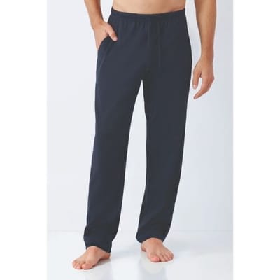 Premium katoen heren lounge broek marine blauw Hajo - Blauw - Maat - 48