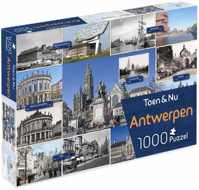 Toen & Nu Puzzel - Antwerpen (door fotograaf Robert Mulder) - 1000 stukjes - Tucker's Fun Factory Legpuzzels