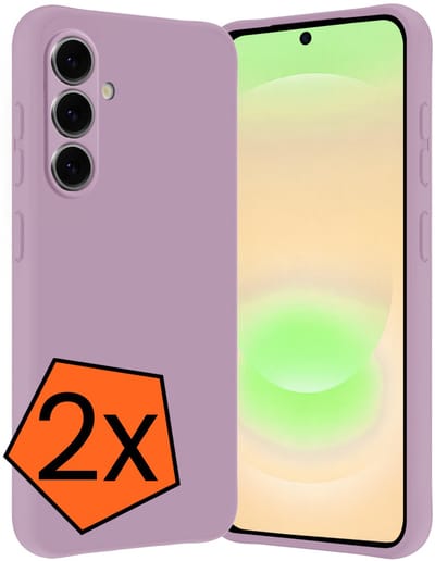 Hoes - 2 Stuks - Geschikt voor Samsung Galaxy A37 - Sterk & Shockproof - Case Siliconen - Back Cover - Telefoon Hoes - Lila