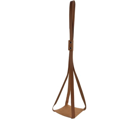 PU Leer Plantenhanger Pot Bloempot Hangende Houder Woondecoratie Tuindecoratie Bruin Vierkant