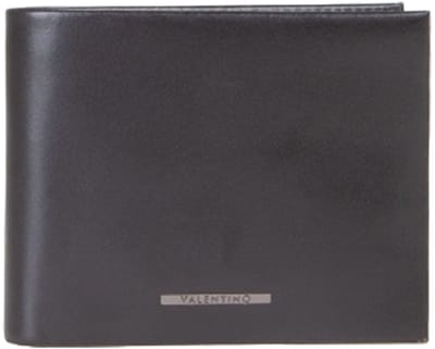 VALENTINO Leren kaarthoes Vill Wallet Nero zwart