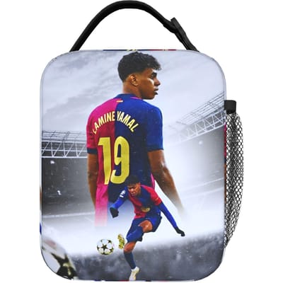 Lamine Y-Yamal Nummer 19 Voetbal Geïsoleerde Lunchtas Lekvrije Lunchcontainer Koeltas Tote Lunchbox College Picknick One Size