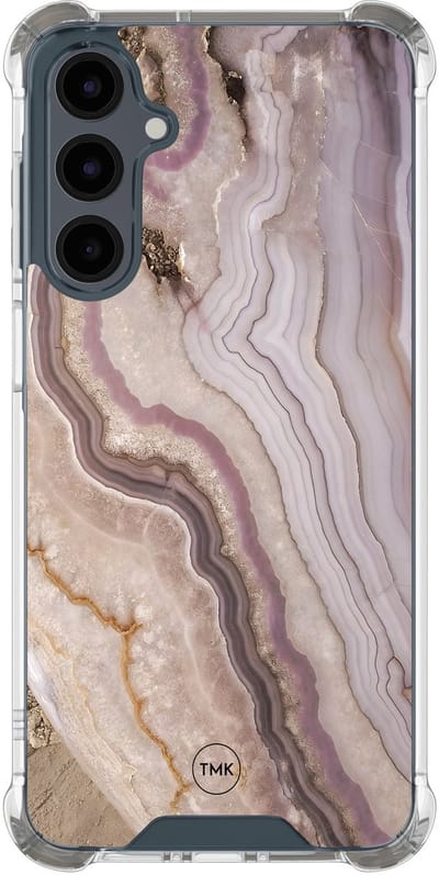 Shockproof hoesje geschikt voor Samsung Galaxy A16 - Blush marble - Schokbestendig - Verhoogde randen - TPU case - Extra Sterke Back Cover - Marmer - Transparant, Multi