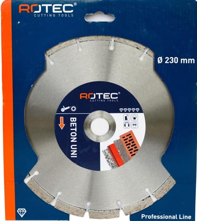 Rotec Diamant zaagblad Beton UNI  ø230xø22,2