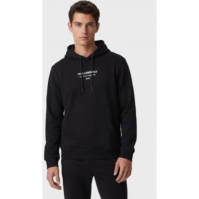 Karl Lagerfeld Black Sweat Hoody Maat: L | Hoodies Outlet | Heren | Zwart