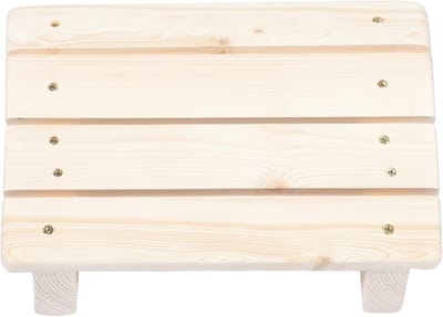 Houten Voetenbankje - Voetensteun Bureau - Ergonomisch Comfort - Schuine Ontwerp - 30x21x11 cm - Khaki