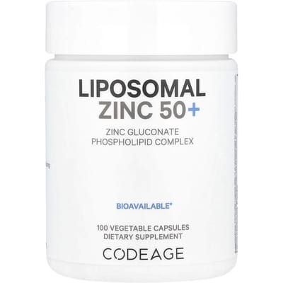 Codeage, mineraal, liposomale zink 50, 50 mg, 100 capsules