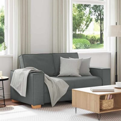 vidaXL - 2-zitsbank - Donkergrijs - 160x78x84 - cm - Stof
