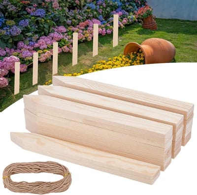 Dailygoods- Houten Palen 50 Stuks - 290 x 35,5 x 9 mm - Massief Hout
