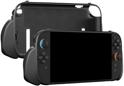 PlayCool Ergonomische Clear Grip Case Set voor Nintendo Switch 2 – Clear Case met 3 Verwisselbare Grips: Feather (licht), Balance (gebalanceerd) en Anchor (stevig)