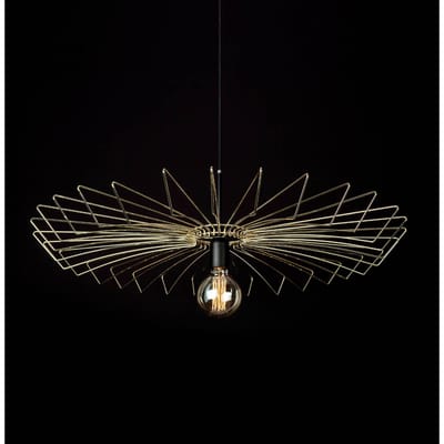 Nowodvorski Lighting Hanglamp Umbrella in platte vorm, goudkleurig