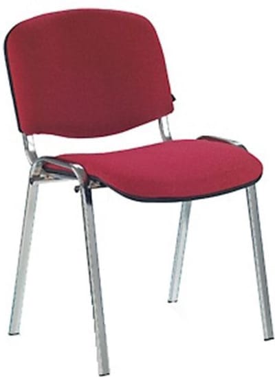 Vergaderstoel of conferentiestoel basic chroom frame met armleuningen Zwart stof